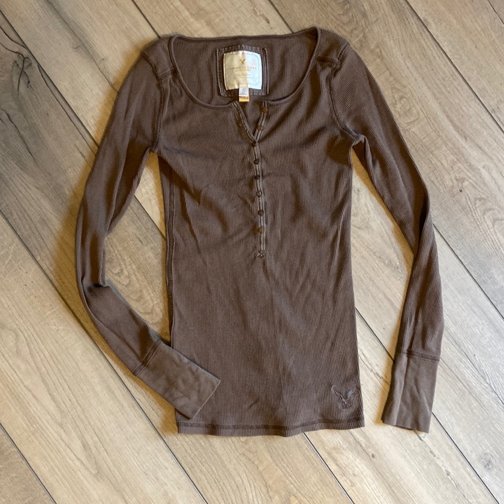 American Eagle thermal Henley